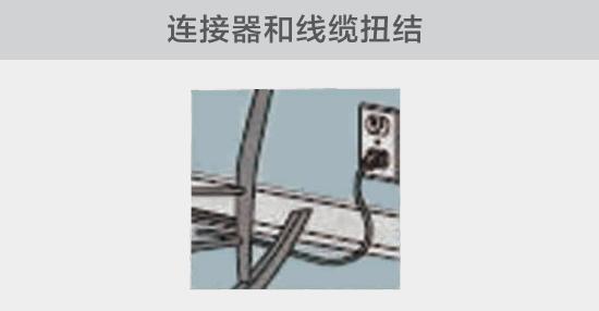 電纜或者連接器壓裂，被門窗等卡住也可能引發電路故障，比如，當不小心移動家具時